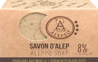Seife d'Aleppo Alepeo Peeling mit Nigella 8% 100g