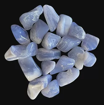 Blauer Chalcedon Malawi A gerollte Steine 250g