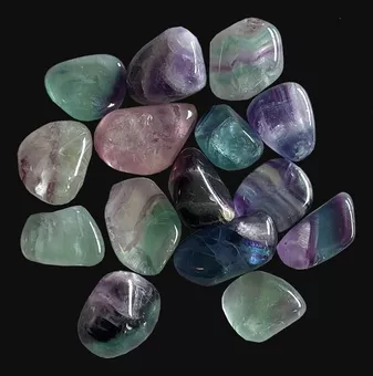 Mehrfarbiger Fluorit AA Trommelsteine 2-3cm 250g
