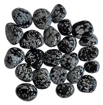 Schneeflockenobsidian A Trommelsteine 2-3cm 250g