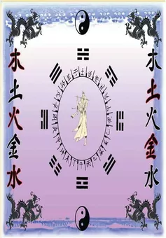 Gelber Arabesken-Wandbehang mit chinesischer Karte