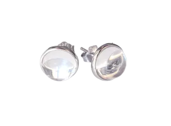 925 Silber Ohrringe Bergkristall AA 8mm