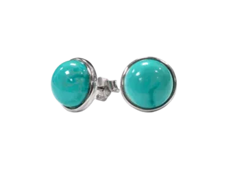 Ohrringe Silber 925 Türkenit A 8mm