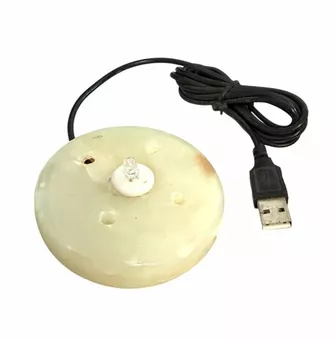 Mehrfarbiger USB-Onyx-Sockel für Salz- und Selenitlampen