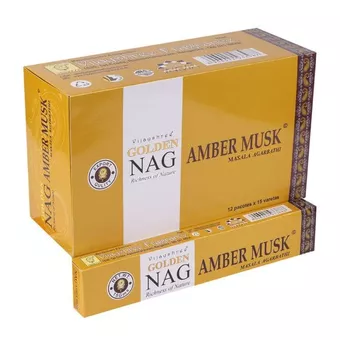 Räucherstäbchen Vijayshree Golden Nag Amber Moschus 15g