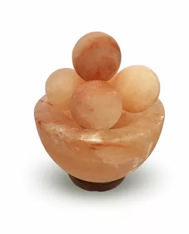 Himalaya-Salzlampe - Schale mit Salzkugeln