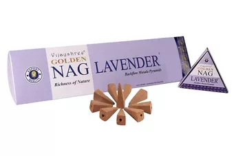 Vijayshree Golden Nag Lavendel Backflow-Räucherkegel 12 Stk