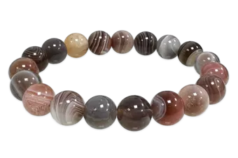 Armband Agat Botswana AA Perlen 10mm