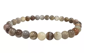 Armband Agat Botswana AA Perlen 6mm
