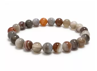 Botswana-Achat AA Perlenarmband 8mm