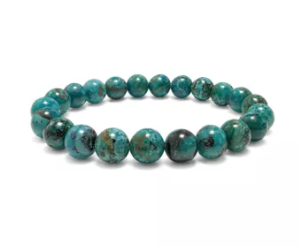 Amblygonit-Chrysokoll-Armband AAA mit 8-mm-Perlen