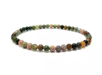 Indischer-Achat-Armband A mit 4-mm-Perlen