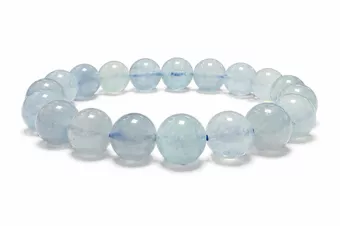 Aquamarin-Armband A 10mm Perlen