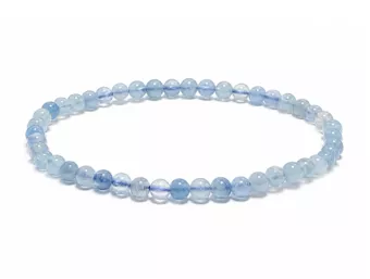 Aquamarin-Armband AA+ Perlen 4-5 mm