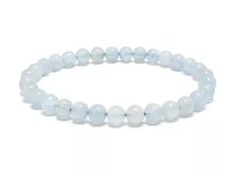Armband Aquamarin A+ Perlen 5–6 mm