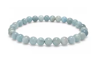 Armband aus Aquamarin A+ Perlen 5,5–6,5 mm