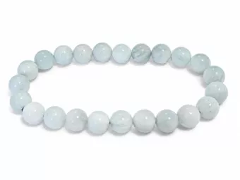 Armband aus Aquamarin A mit Perlen 8–9 mm