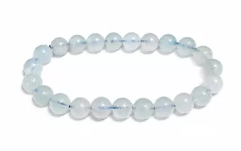 Armband aus Aquamarin AA, Perlen 7,5-8,5 mm