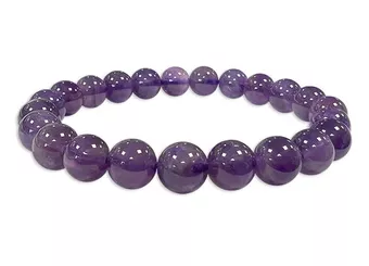 Amethyst Armband AA 8-9mm Perlen