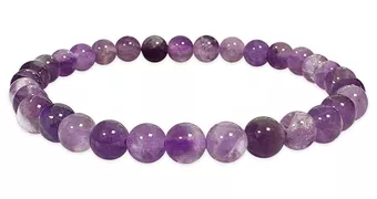 Gebändertes Amethyst-Armband A 6-7mm Perlen