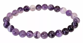 Gebändertes Amethyst-Armband A 7.5-8.5mm Perlen