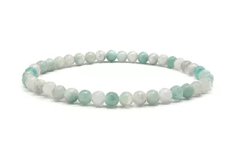 Brasilianischer Amazonit Armband A Perlen 4 mm
