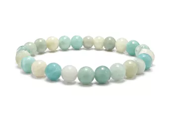 Brasilianischer Amazonit Armband A Perlen 8 mm