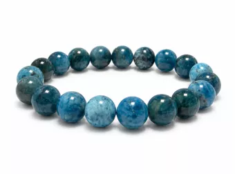 Blauer Apatit-Armband A 10mm Perlen