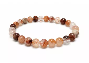 Hämatitquarz-Armband A mit 8-mm-Perlen