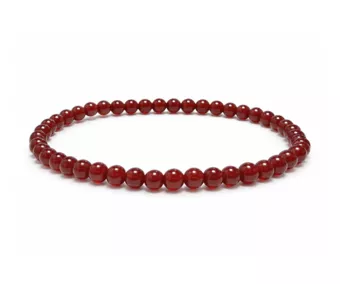 Roter Achat-Armband A 4mm Perlen
