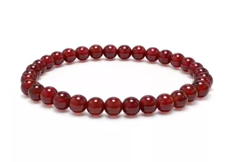 Roter Achat Armband A Perlen 6 mm