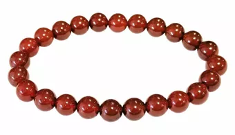 Rotes Achat-Armband A mit 8-mm-Perlen