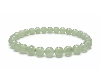 Armband aus grünem Aventurin A mit 6-7-mm-Perlen