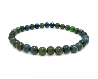 Stabilisiertes Azurit-Malachit-Armband A 6mm Perlen