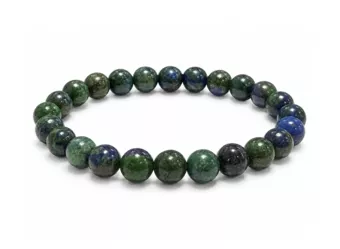 Stabilisiertes Azurit-Malachit-Armband A 8mm Perlen