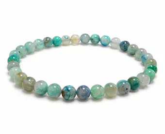 Armband aus natürlichem Azurit-Malachit, USA, Perlen 5,5–6,5 mm