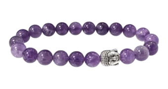 Armband Amethyst & Buddha A perles 8mm