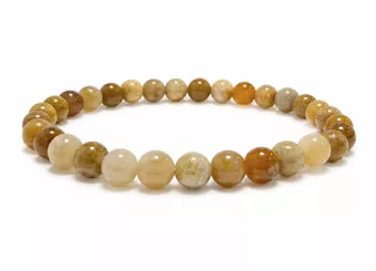 Fossilienkorallen-Armband AB 6mm Perlen