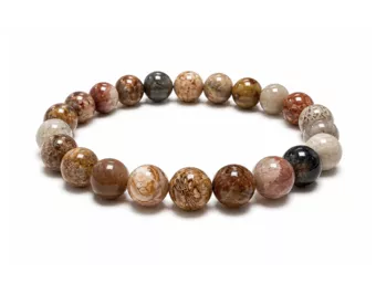 Fossilienkorallen-Armband A+ mit 8-mm-Perlen