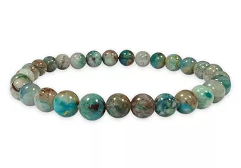 Chrysokoll-Armband AA-Perlen 5-6 mm
