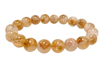 Citrin Armband erhitzt Perlen 10mm