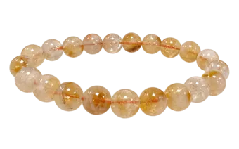 Armband aus wärmebehandeltem Citrin mit 8-9 mm großen Perlen