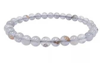 Blaues Chalcedon-Armband AA-Perlen 6–6.5 mm