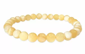 Armband Orangecalcit mit 6mm Perlen