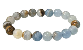 Armband Blue Calcit Mix AA-Perlen 10 mm
