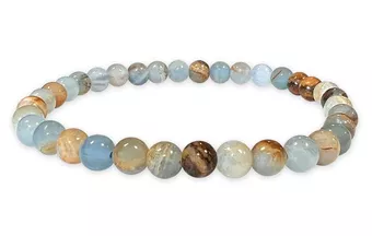 Armband Blue Calcit Mix AA-Perlen 6-7 mm