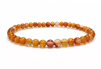 Karneol-Armband A 4mm Perlen