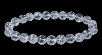 Regenbogen-Bergkristallarmband, AA-Perlen, 9,5–10,5 mm