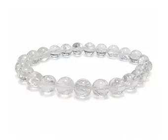 Rainbow-Bergkristall-Armband AA mit 8–9-mm-Perlen