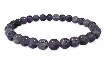 Cordierit Iolith-Armband A 6mm Perlen